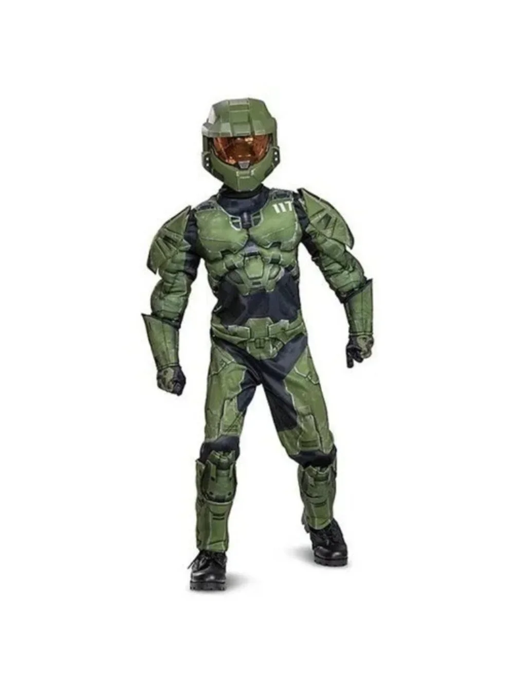 Disguise HALO Infinite Master Chief  Kids Boys Costume Jumpsuit Mask Large 10/12